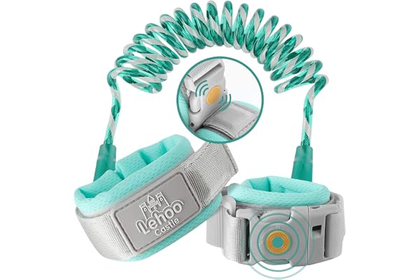 Lehoo Castle Toddler Leash Wrist, 1.5M Child Safety Leash with Induction Lock, Anti Lost Wrist Link, Wrist Leash for Kids, Ki