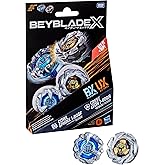 Beyblade X Cowl Sphinx 1-80GF BX & Crest Leon 7-60GN UX Dual Pack Set with 2 Right-Spinning Tops; Authentic Takara Tomy Battl