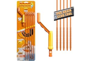FlexiSnake Pro Drain Weasel Sink Snake Cleaner with New Molded Tip - 18″ - Drain Snake Clog Remover Tool with Rotating Handle