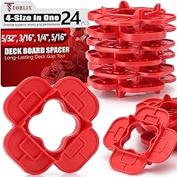 24 Packs 4-in-1 Multi-Size Deck Spacer Tool