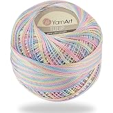 YanrArt Tulip%100 Microfiber Silky Yarn - Suitable for Summer Clothes and Home Accessories Curtains, Runners, Tablecloths - S. Fine(1) Weight Yarn - 1.70 Oz, 273 Yds (448)