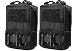 2 Pack molle Pouch Men Belt Bags Small EDC Utility molle Accessories Pouches
