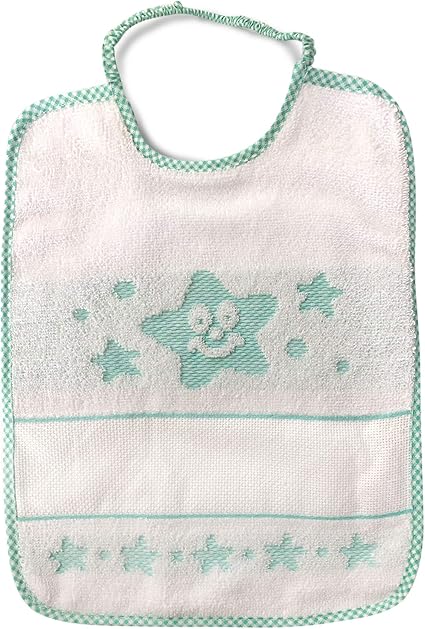 Bavoir Bebe Avec Broderie De Etoiles Fermeture Avec Elastique 100 Coton 24 X 31 5 Cm Vert Amazon Fr Bricolage