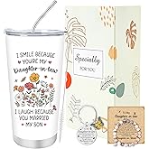 Keluna Daughter in Law Gifts - 3Pcs Daughter in Law Gifts from Mother-in-Law, 20Oz Insulated Tumble Bracelets Keychain, Christmas Mother's Day Birthday Wedding Anniversary Present