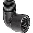 Banjo SL075-90 Polypropylene Pipe Fitting, 90 Degree Street Elbow, Schedule 80, 3/4" NPT Female x NPT Male