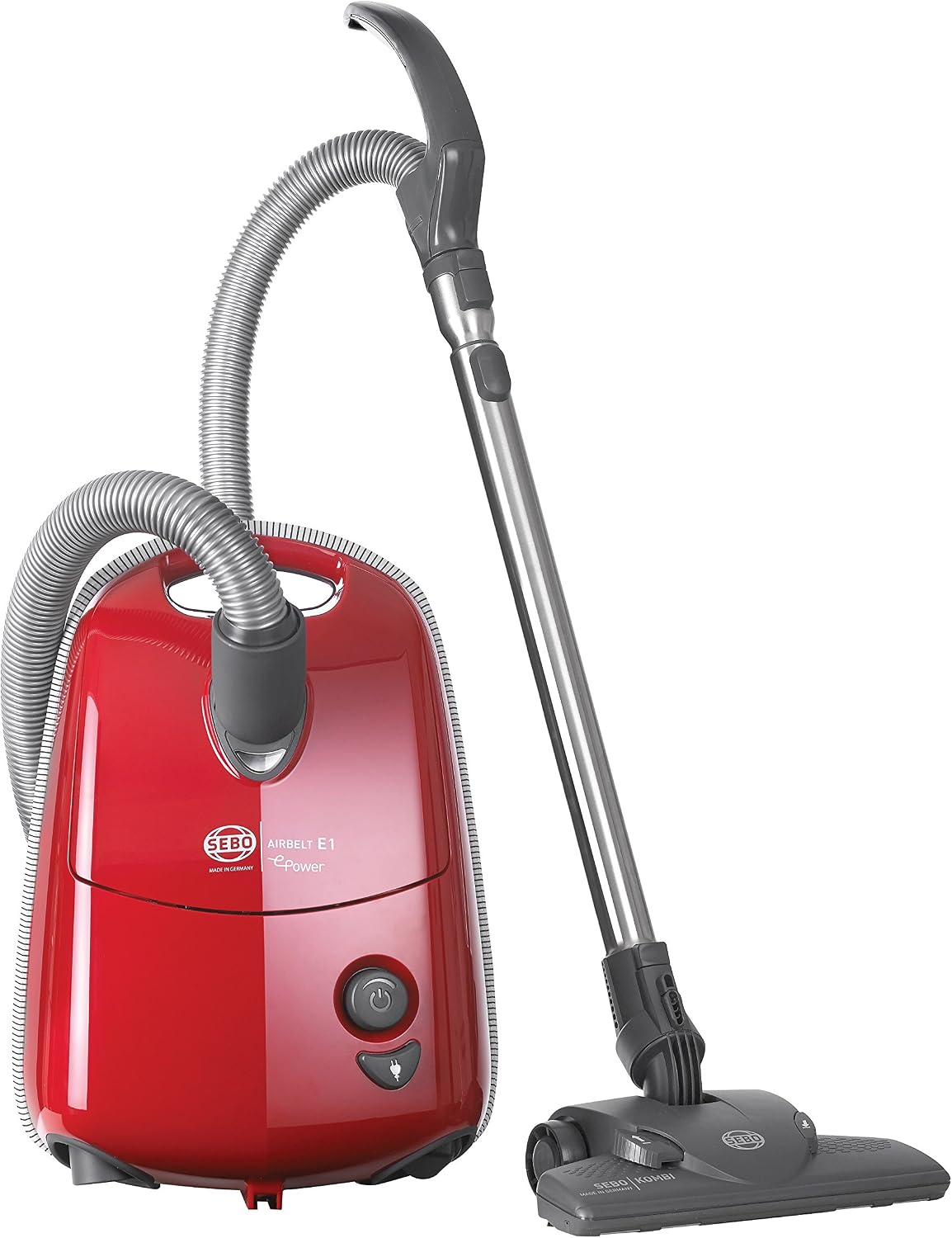 SEBO 92623GB EPower Vacuum Cleaner, High Grade ABS, 890 W, Rhodium Red