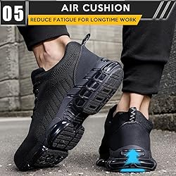 OWIF Steel Toe Work Shoes for Men Women Comfortable