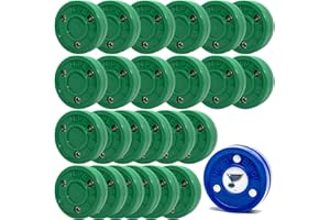 Green Biscuit 24 Pack New Snipe 2.0 Shooters Off Ice Hockey Puck- NHL Puck/GB Sticker- Street hockey Pucks- Official Standard Dimensions Diameter 3 Inch Width 1 Inch