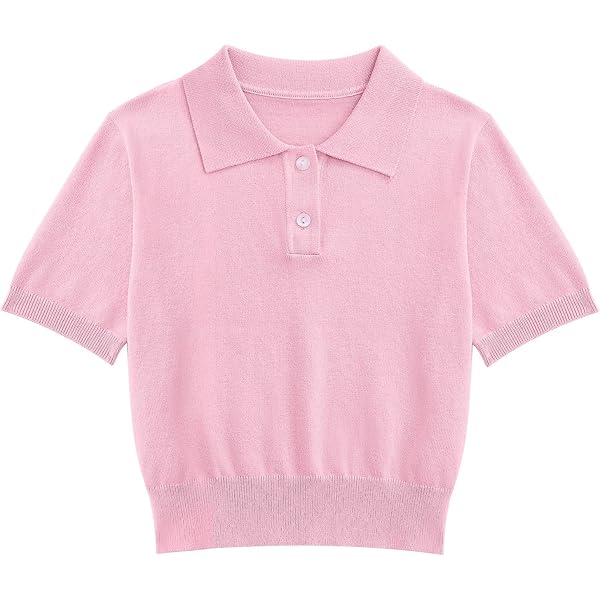 Amazon.com: Girls Short Sleeve Polo Shirt Summer Knit School