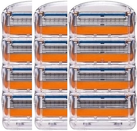 Amazon Co Jp ジレット フュージョン用 替刃 互換品 3セット 12個 髭剃り Gillette Fusion プログライド パワー 替え刃 オレンジ ドラッグストア