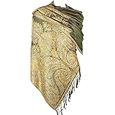 Achillea Big Paisley Pashmina Shawl Wrap for Women – Elegant Scarf for Weddings, Evening Dresses, Festivals & Daily Wear