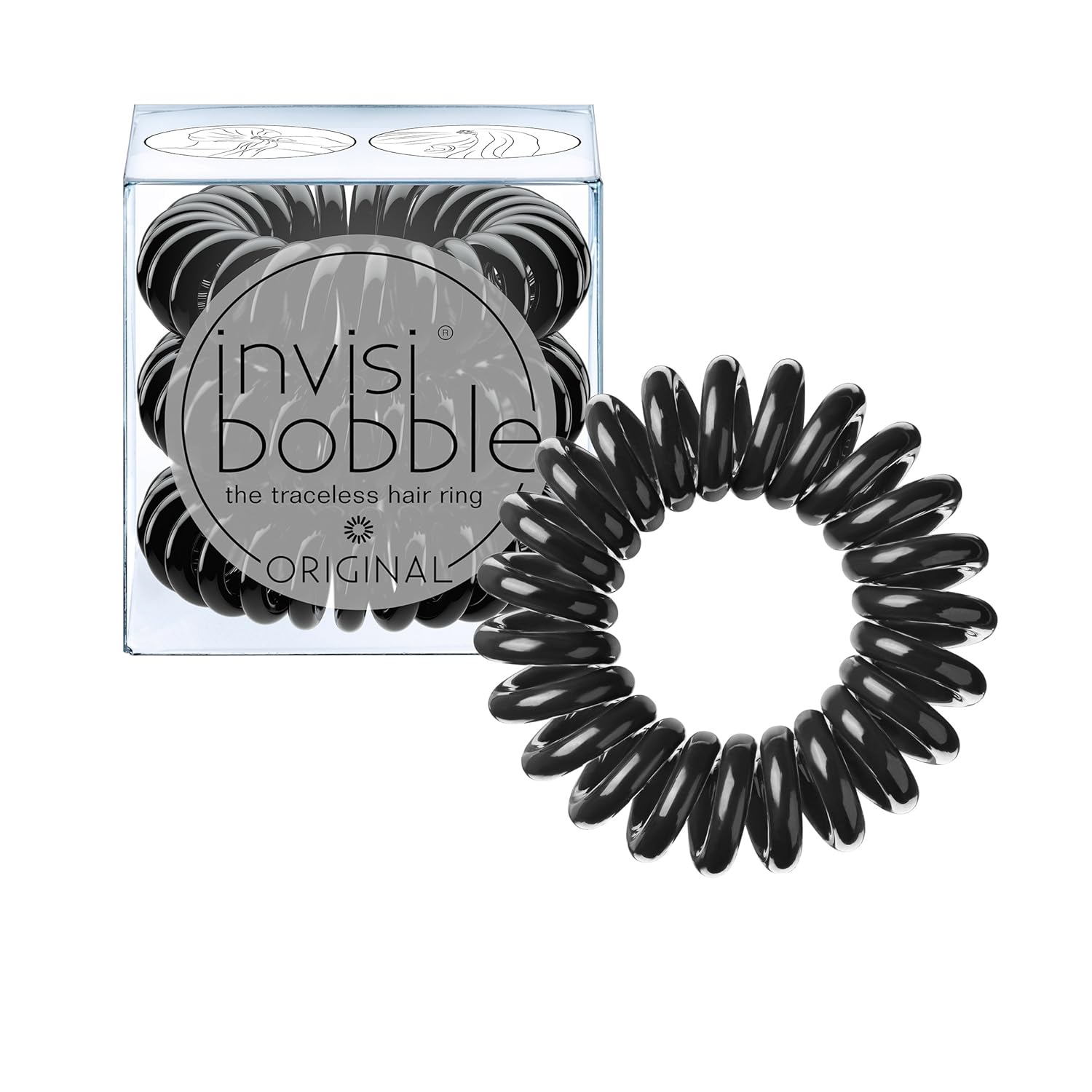 invisibobble Original Traceless Hair Ties, Elastic Hair Band with Strong Grip, Non-soaking, Hair Accessories for Women (Pack of 3) : Beauty