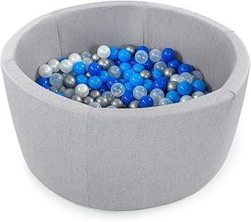 Tweepsy Bebe Piscine A Balles Pour Enfants Bambin 250 Balles 90x40cm Rond Fabrique En Eu Bkoz1