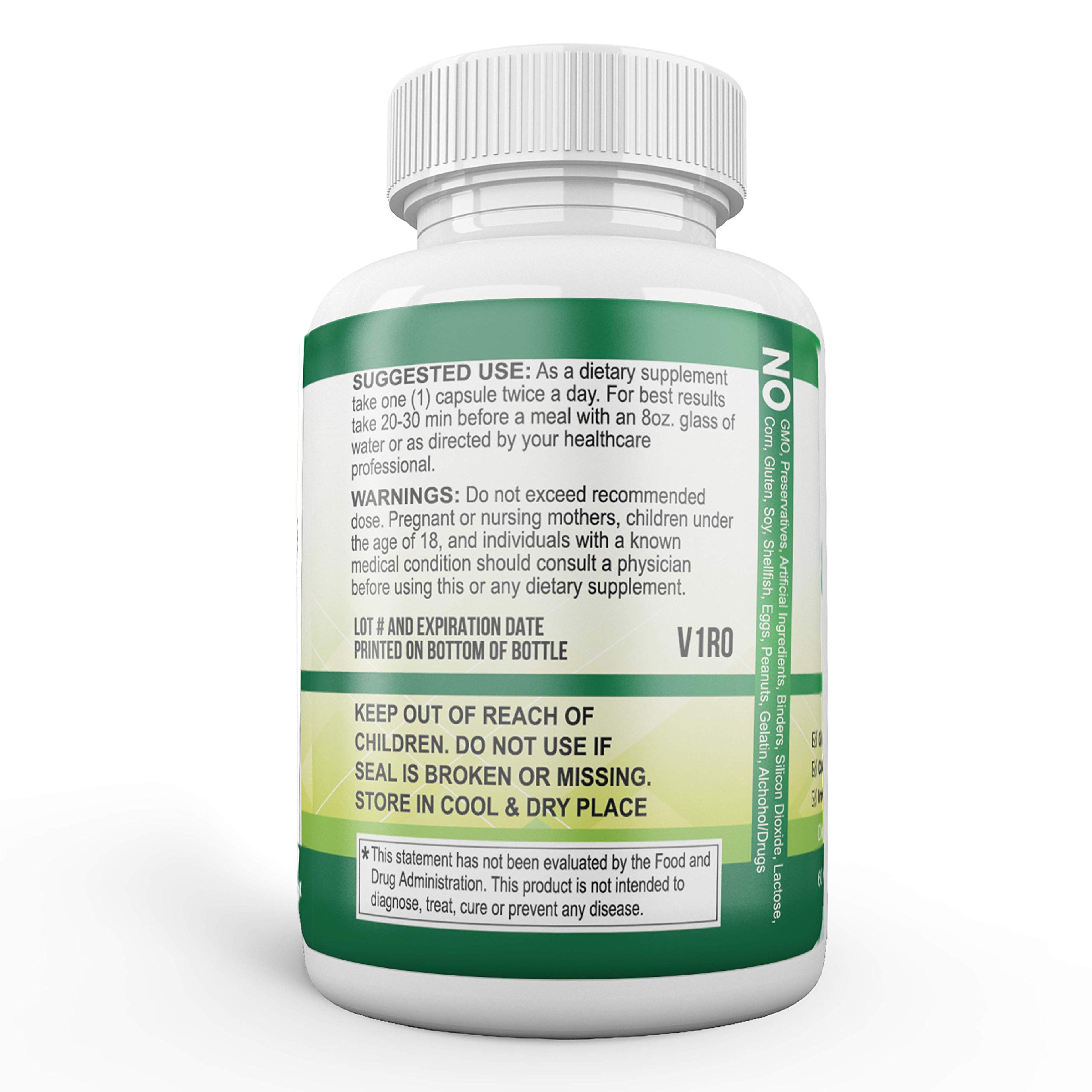 Vicksson Berberine HCL Supplement 1200mg, Supports Immune System, Glucose Metabolism, Blood Sugar, Insulin for Diabetes, Cardiovascular & Gastrointestinal Function, Weight Management | 60 Capsules