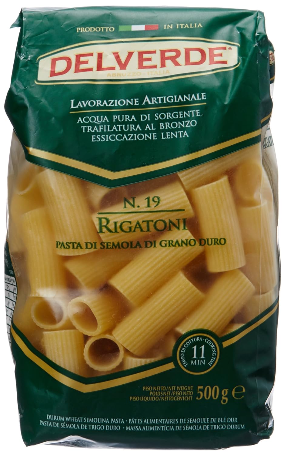 Delverde Rigatoni Pasta, 500g Amazon.in