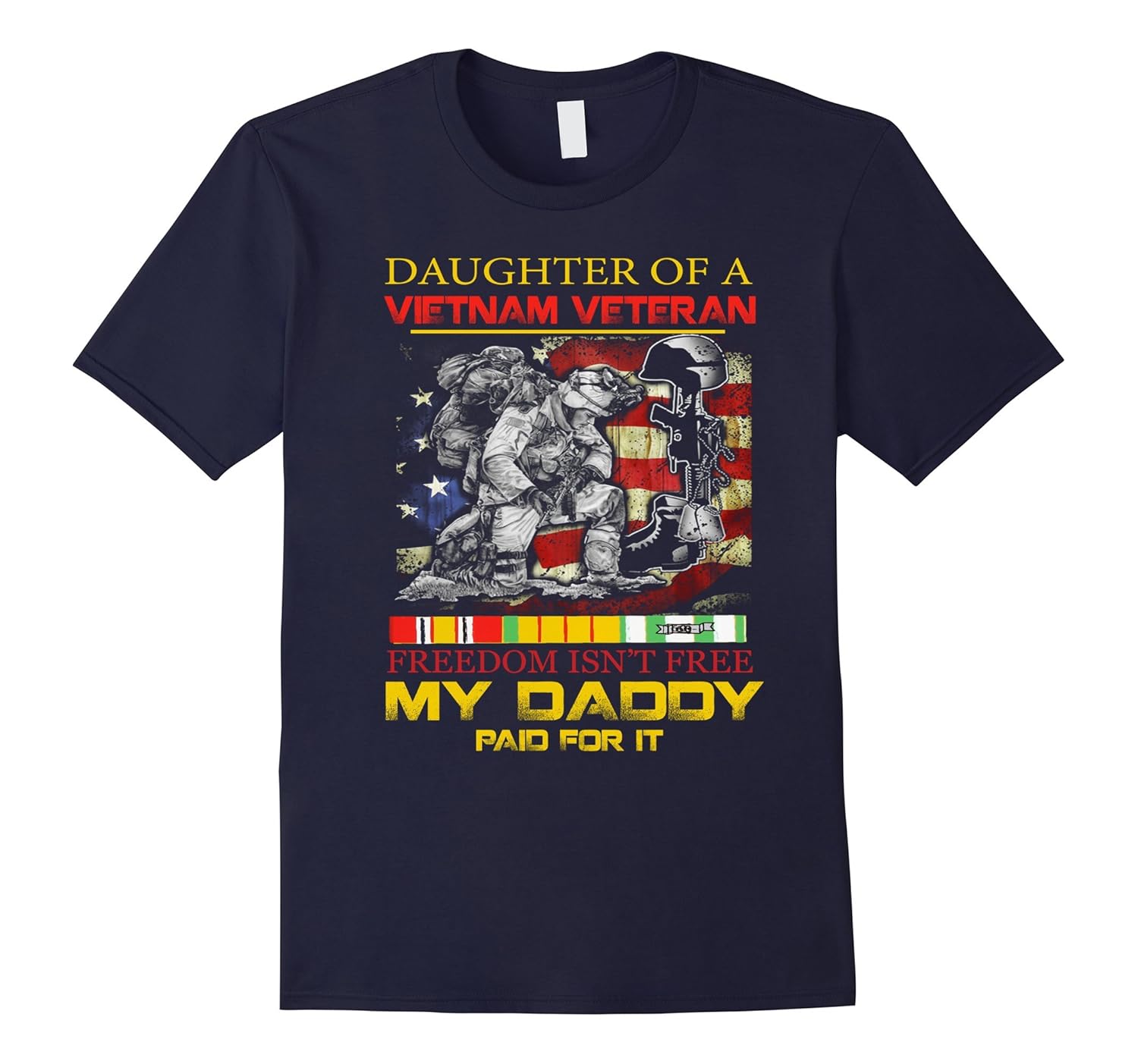 Daughter Of A Vietnam Veteran T shirt | Vietnam War T shirt-Rose