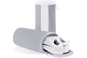 Luxear 2PCS Shoe Washing Bag, Laundry Shoe Bag for Washer & Dryer, 360° Fluffy Fiber Wrap Cleaning Laundry Bag, Reusable Shoe