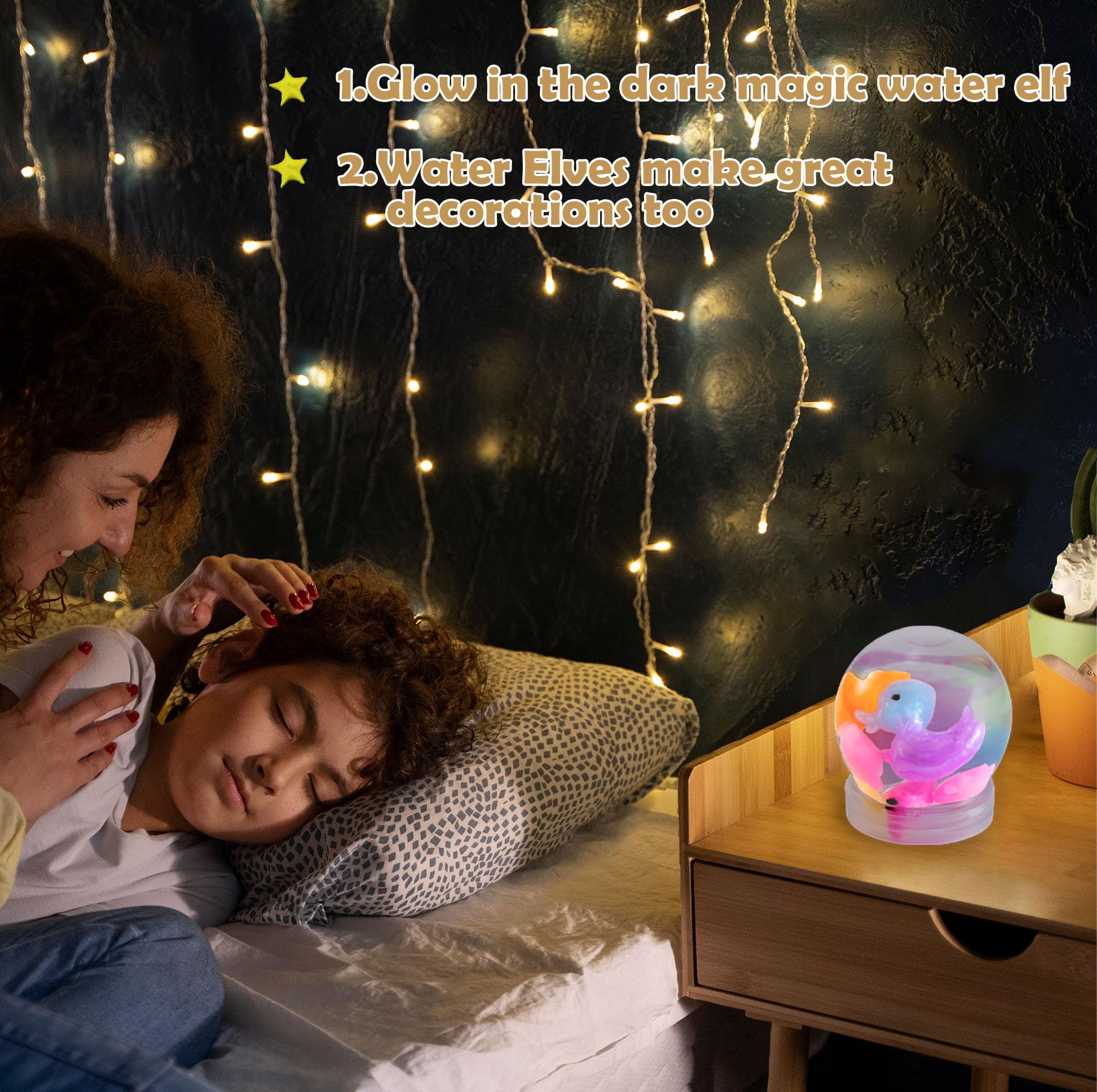 Kidisego Aqua Fairy Water Gel Kit for Kids, Magic Water Elf Toy Kit with 20 Colors Magic Gel, Aqua Fairy kit with 24 Shape Molds, Crate Your Own Magic Elf Kits Water Pets Craft Kits for Kids