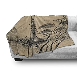 Ambesonne East Soft Flannel Fleece Throw
