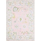 Oriental Weavers Addison ADD04 - Machine Washable - Flat Weave - Printed Area Rug - 2' x 3' - in Pink/Green - Traditional Sty
