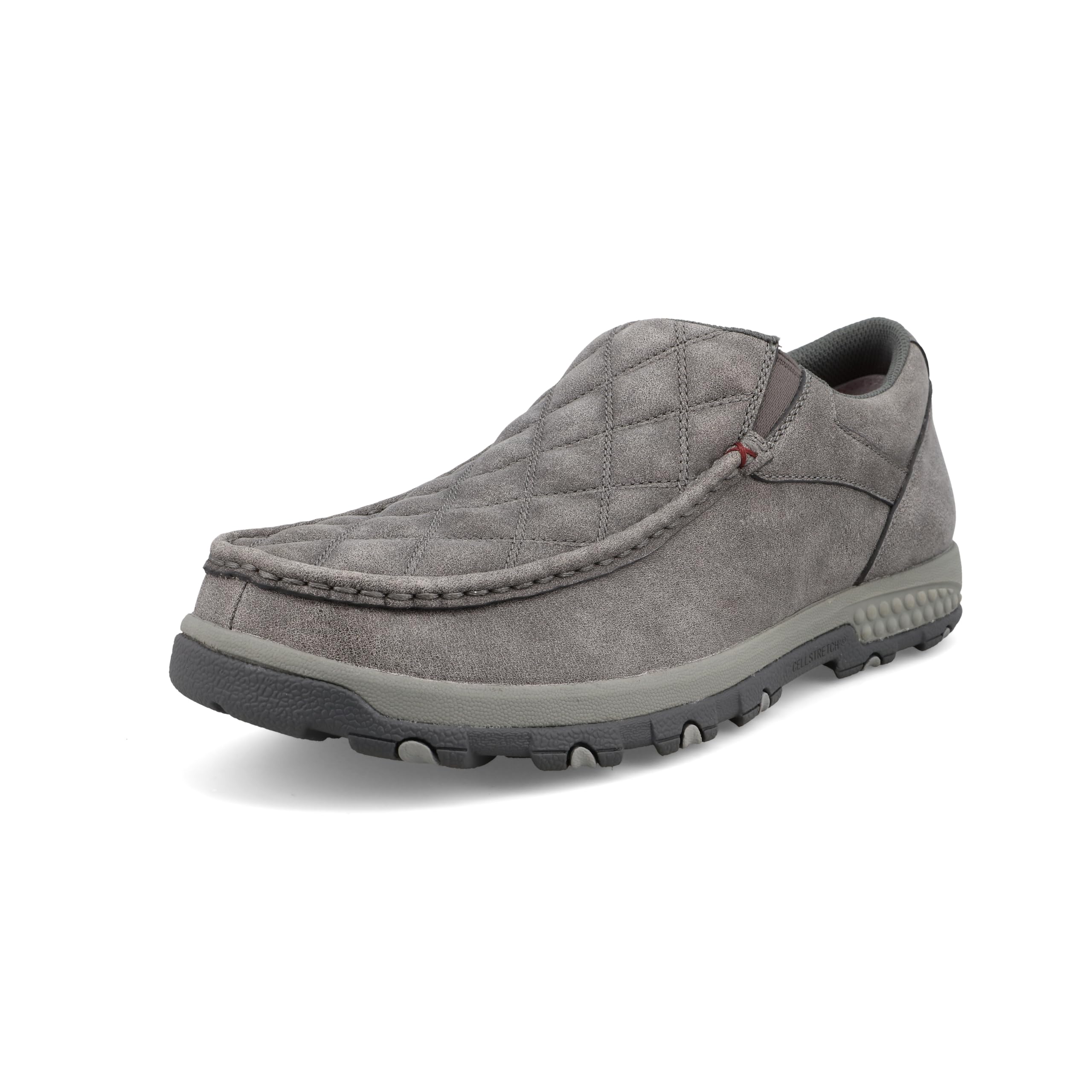Twisted X Men's Slip-On Driving Moc, Moc Toe with CellStretch, Grey, 11.5 M Image