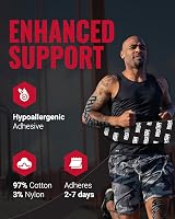RockTape Unisex RockTape 3 Extra Sticky H2O Black Logo Tape 5cm Wide UK view 5