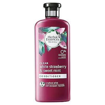 Herbal Essences White Strawberry & Sweet Mint CONDITIONER- For Cleansing and Volume - No Paraben, No Colorants, 400 ML