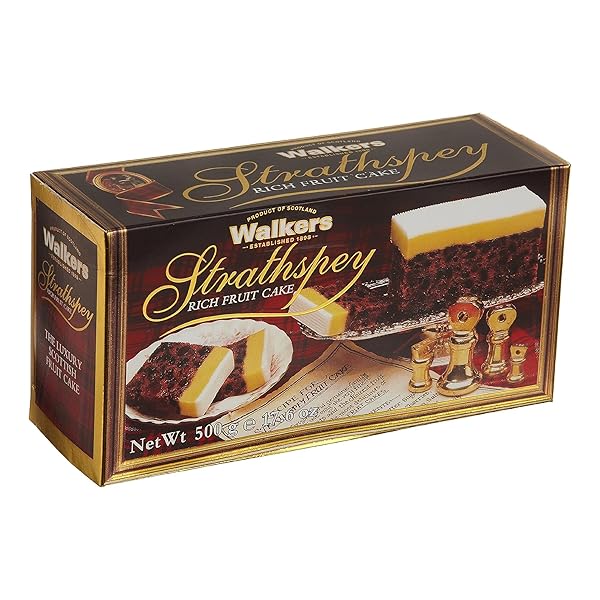 WALKER’S SHORTBREAD STRATHSPEY RICH HOLIDAY FRUIT CAKE, LUXURY HOLIDAY TREAT, 17.6 OZ BOX