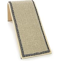 SmartyKat Sisal Angle Cat Scratch Ramp, Includes Catnip - Natural, One Size, Tan
