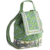 Premium Cotton Original Drawstring Backpack, Green Birds, One Size