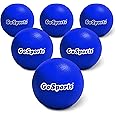 GoSports Soft Skin Foam Playground Dodgeballs - Choose 6 or 7 Inch No Sting Balls for Kids - Set of 6 Includes Mesh Carry Bag