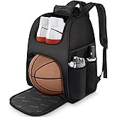 MATEIN Basketball Bag, Sturdy Soccer Bag with Ball Holder & Shoe Compartment, Large Basketball Backpack for Training Equipment, Water Resistant Sports Ball Backpack Fits Volleyball Football, Colorful