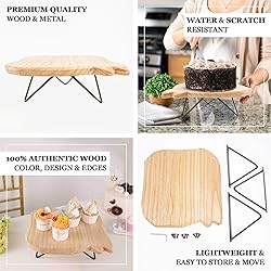 Efavormart 5" Tall |12" Square Natural Wood Slice