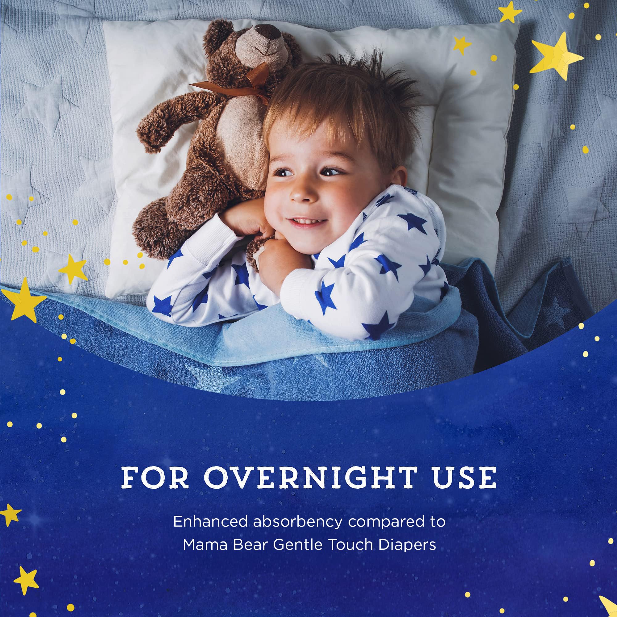 Amazon Brand - Mama Bear Overnight Diapers, Size 4, 74 Count