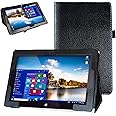 Bige for Fusion5 FWIN232 Plus S1 Case,PU Leather Folio 2-Folding Stand Cover for Fusion5 FWIN232 Plus S1 /FWIN232 Plus N4120 10" Tablet(Not fit FWIN232 PRO N4120),Black