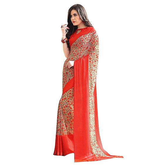 Multicolor Satin Printed Saree(SAARAHR8003SSSR001_Multicolor)