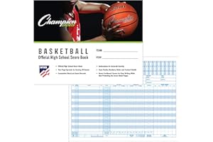 Champion Sports unisex BB1 coach and referee scorebooks, White, 30 GAMES US