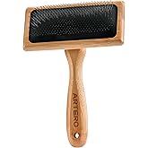 Artero Romeo Protected Pin Slicker Brush for Dogs and Cats, Size M | Special Finish on Each Tip, Air Cushion Pad, Bamboo Handle, Gentle on Sensitive Skin, Nature Collection