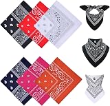 Aomig Bandana Head Scarf Mens Women Paisley Print 6 Pack Multi Use