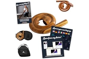 Australian Treasures Didgeridoo - Spiral Mahogany, Includes Online Course & Nylon Bag
