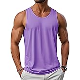 MAGCOMSEN Men's UPF 50+ Tank Top Gym Workout Sleeveless Muscle Shirts Sun Protection Cut Off Shirts Summer Sleeveless T Shirt