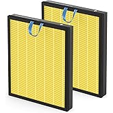 Vital 200S Pet Care Replacement Filter Compatible with LEVOIT Vital 200S Air Purifier, 3-in-1 Filtration with Activated Carbon Vital 200S-P Filter, Vital 200S-RF-PA (LRF-V201-YUS), 2 Pack, Yellow