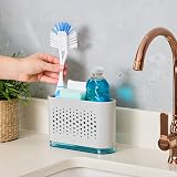 Minky Slimline Sink Tidy with Removable Drip Tray Light Grey UK Made view 2
