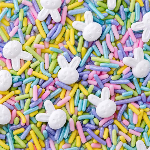SWEETS INDEED, SPRINKLES, BULK, 10 OUNCE, EDIBLE SPRINKLE MIX, PERFECT FOR CAKE DECORATIONS, BAKING, ICE CREAM, COOKIES, CUPCAKE TOPPER (EASTER)