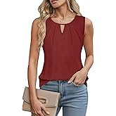 rosemia Womens Tank Tops Summer Sleeveless Blouses Business Casual Basic Shirt