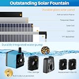 Biling 12W Solar Water Pump 450L/H with 4 Nozzles Filter Tubing view 2