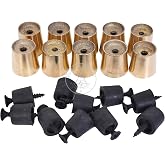 Humaira Nautical Brass Cane Spare Tip - Set of 10: Enhance and Restore Your Walking Stick - Solid Brass Construction Walking Cane - Nostalgic Vintage Cane Accessories Collection