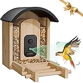 VISIOGEAR Bird Feeder with Camera, Smart Wild Bird Feeder for Outdoors with AI Identify, Solar Bird Feeder Watching Camera Auto Capture Birds & Real-time Notifications, Gifts for Birdlover (Arch)