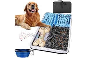 ZGXIAOLE Snuffle Mat for Dogs, Interactive Feed Mat for Boredom, 17.3"×23.6" Pet Foraging Mat for Smell Training and Slow Eating with Stress Relief, Foraging Skills, Brain Stimulation (Solid Color)