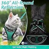 rabbitgoo Cat Harness and Leash Set Escape Proof Adjustable Vest Green Large view 8